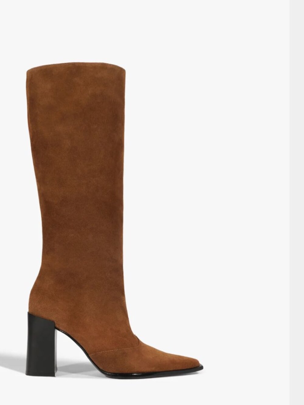 NEW Schutz Raffaela Up Suede Boot In Heavy Suede / Pecan Brown SZ-5.5B